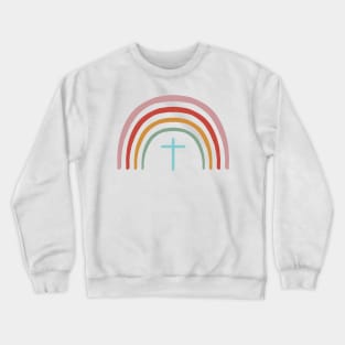 Religious Rainbow Pattern Hand Drawing Crewneck Sweatshirt